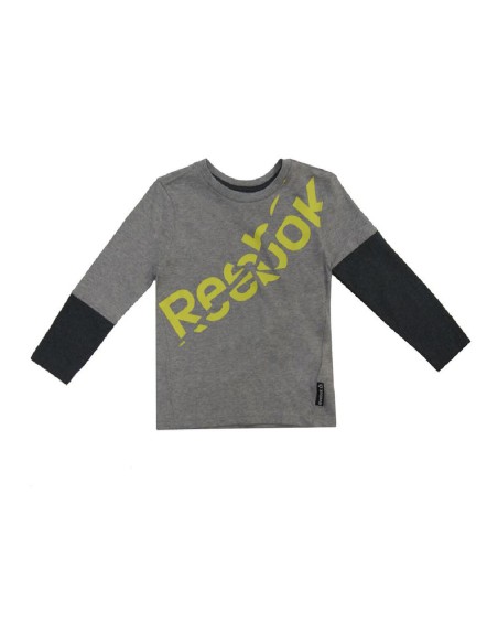 Maglia a Maniche Lunghe Reebok B LS TEE Grigio scuro