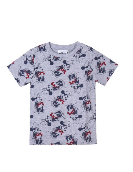 Maglia a Maniche Corte per Bambini Minnie Mouse Grigio