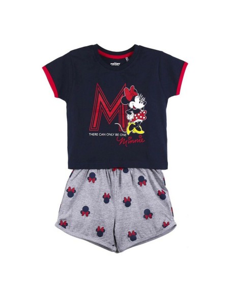 Pyjama D'Été Minnie Mouse Bleu foncé Gris