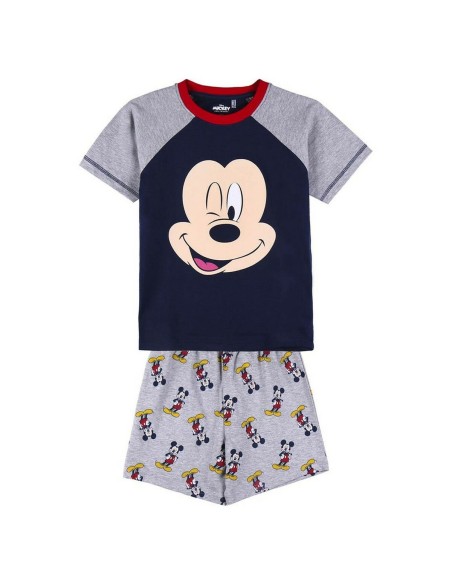 Sommer-Schlafanzug Mickey Mouse Grau