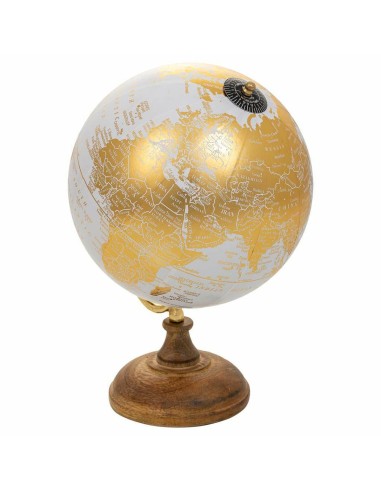 Globe terrestre Alexandra House Living Papier Fer Plastique Bois de manguier 20 x 25 x 20 cm