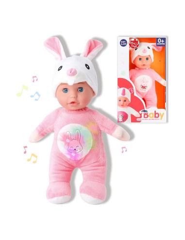 Baby Doll Reig 30 cm Rabbit Fluffy toy Pink (30 cm)