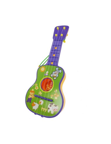 Baby Guitar Reig Purple Green 4 Cords