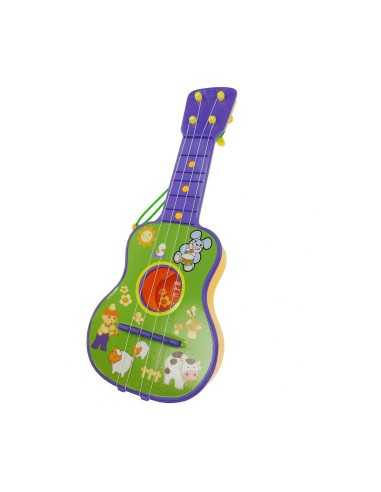 Kindergitarre Reig Lila grün 4 Seile