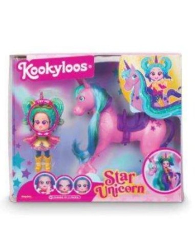 Bambola Kookyloos 20,2 x 24,5 x 5,5 cm Unicorno 2 Pezzi