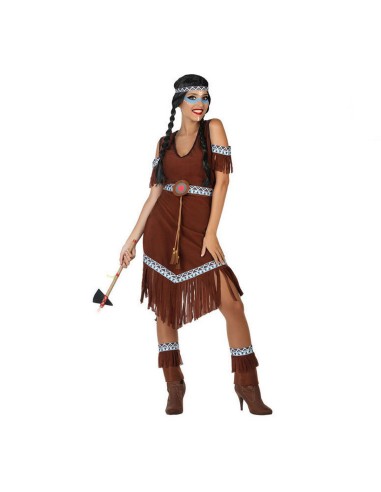 Costume for Adults Brown American Indian (3 Pieces)