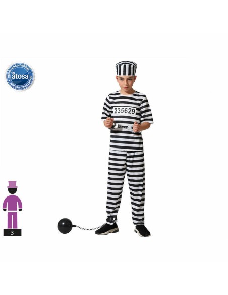 Costume for Children Male Prisoner Multicolour