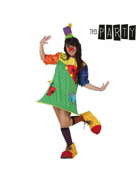 Costume for Adults Multicolour Female Clown Circus (2 Pieces)