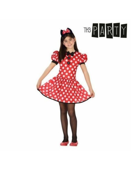 Déguisement pour Enfants Th3 Party Rouge Minnie Mouse Fantaisie (2 Pièces)