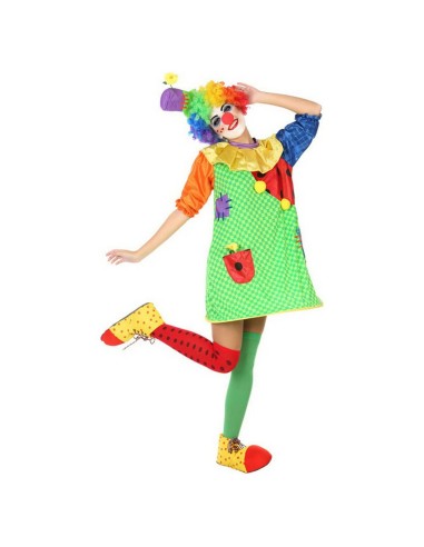 Costume for Adults Clown Multicolour Circus (2 Pieces)