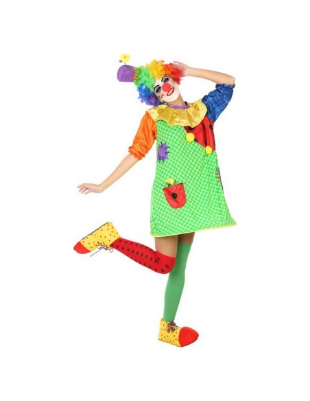 Costume per Adulti Clown Multicolore Circo (2 Pezzi)