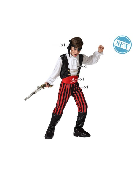 Costume for Children Multicolour Pirates Pirate 10-12 Years