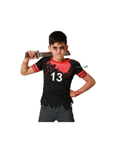 Costume per Bambini Nero Zombies Sanguinario Rugby (1 Pezzi)