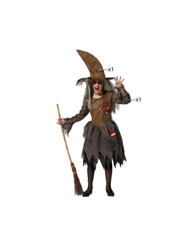 Costume per Bambini Verde Strega (2 Pezzi)