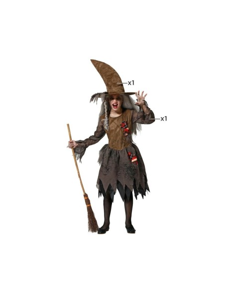 Costume for Children Green Witch (2 Pieces)