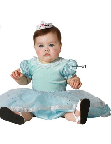 Verkleidung für Babys Blau Prinzessin