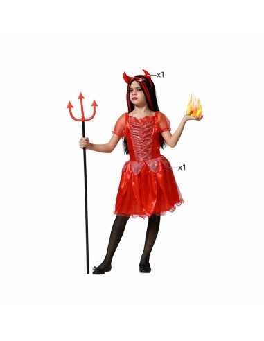 Costume per Bambini Rosso Demonio Donna Demonio