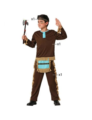 Costume per Bambini Azzurro Indiano Americano