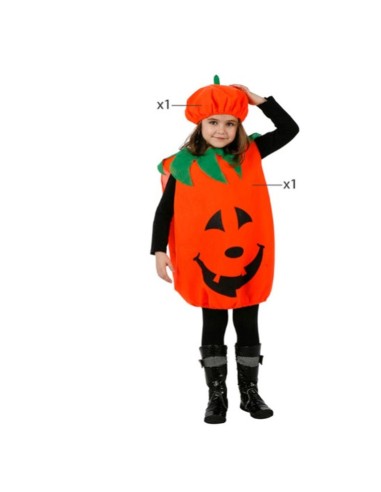 Costume per Bambini Arancio Zucca (2 Pezzi)