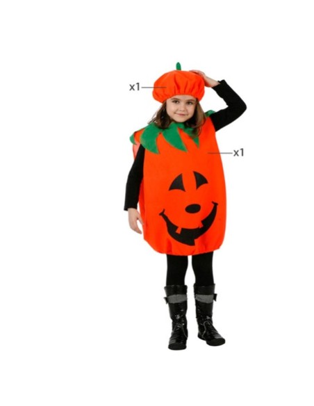 Costume per Bambini Arancio Zucca (2 Pezzi)