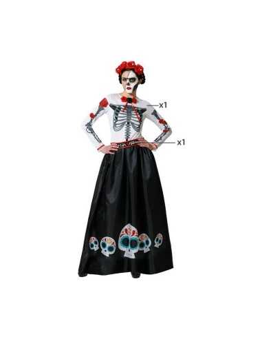 Costume for Adults Skeleton Mexican Man Multicolour (XS/S)