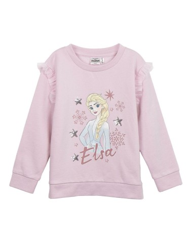 Sweat sans capuche enfant Frozen Rose clair