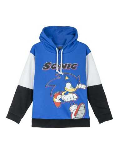 Felpa con Cappuccio Bambino Sonic Azzurro