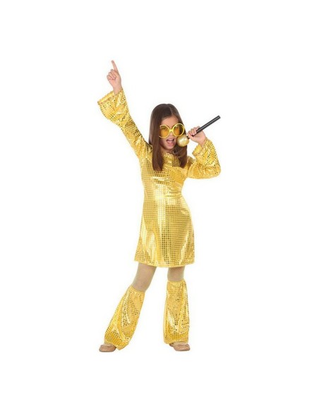 Costume for Children Disco Golden (2 Pieces) (3 pcs)