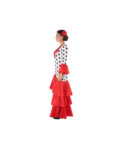 Costume per Adulti Flamenca Rosso Spagna