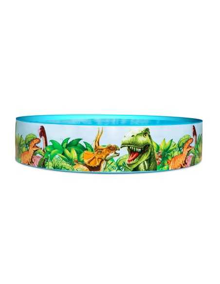 Bestway Piscina Rigida per Bambini PVC Dinosauri 183x38 cm +2 Anni Giardino 55022