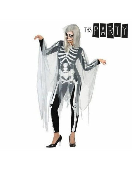 Costume per Adulti Th3 Party Nero Scheletro (2 Pezzi)