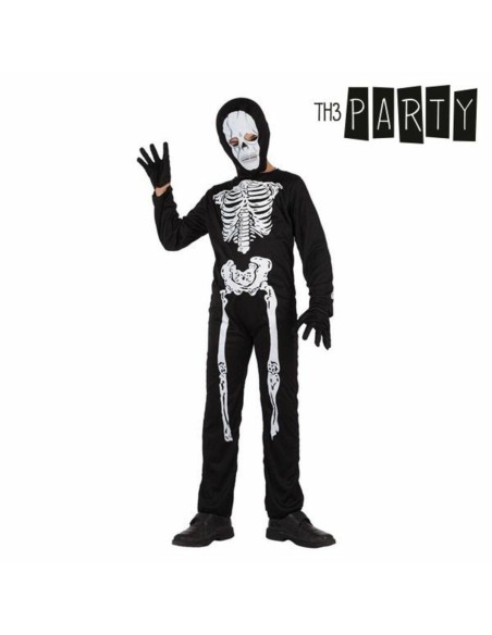 Costume for Children Th3 Party Black Skeleton (3 Pieces)