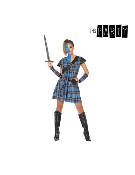 Costume for Adults Blue Scottish Woman 4 pcs