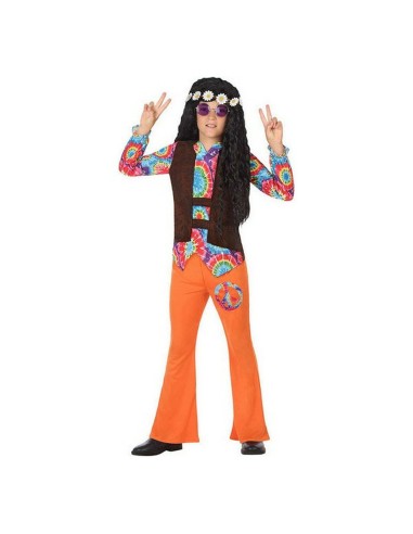 Costume for Children Hippie Orange (2 Pcs)