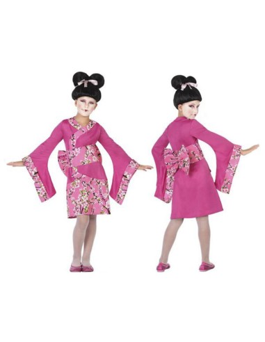 Costume for Children Geisha Fuchsia pink (3 Pcs)