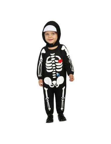 Costume per Neonati Nero Scheletro 24 Mesi