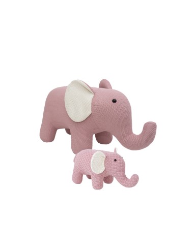 Peluche Crochetts AMIGURUMIS PACK Bianco Elefante 48 x 26 x 23 cm 90 x 35 x 48 cm 2 Pezzi