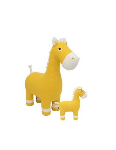 Jouet Peluche Crochetts AMIGURUMIS PACK Jaune Cheval 38 x 18 x 42 cm 94 x 33 x 100 cm 2 Pièces