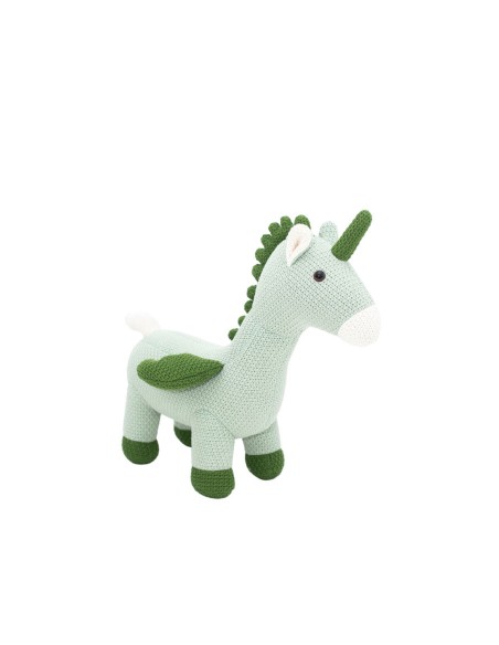 Jouet Peluche Crochetts AMIGURUMIS MINI Vert Licorne 51 x 42 x 26 cm