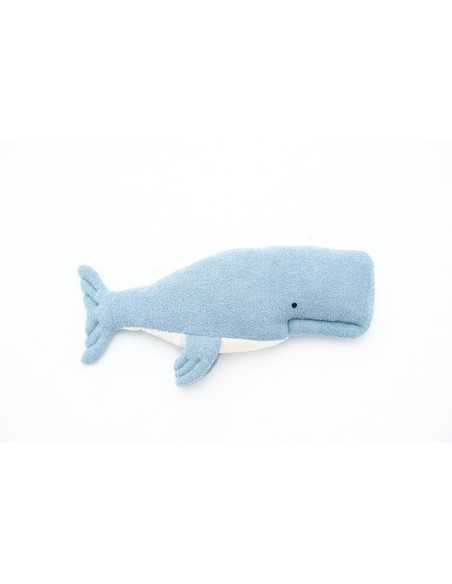 Fluffy toy Crochetts OCÉANO Light Blue Whale 28 x 75 x 12 cm