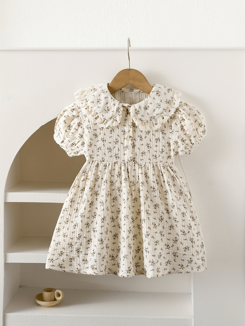 Mädchen Sommerkleid Midi Baumwolle Blumenprint