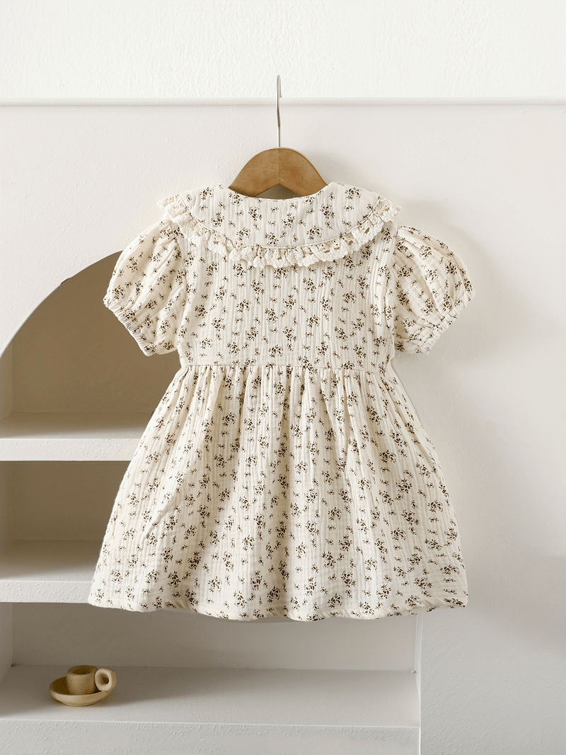 Mädchen Sommerkleid Midi Baumwolle Blumenprint