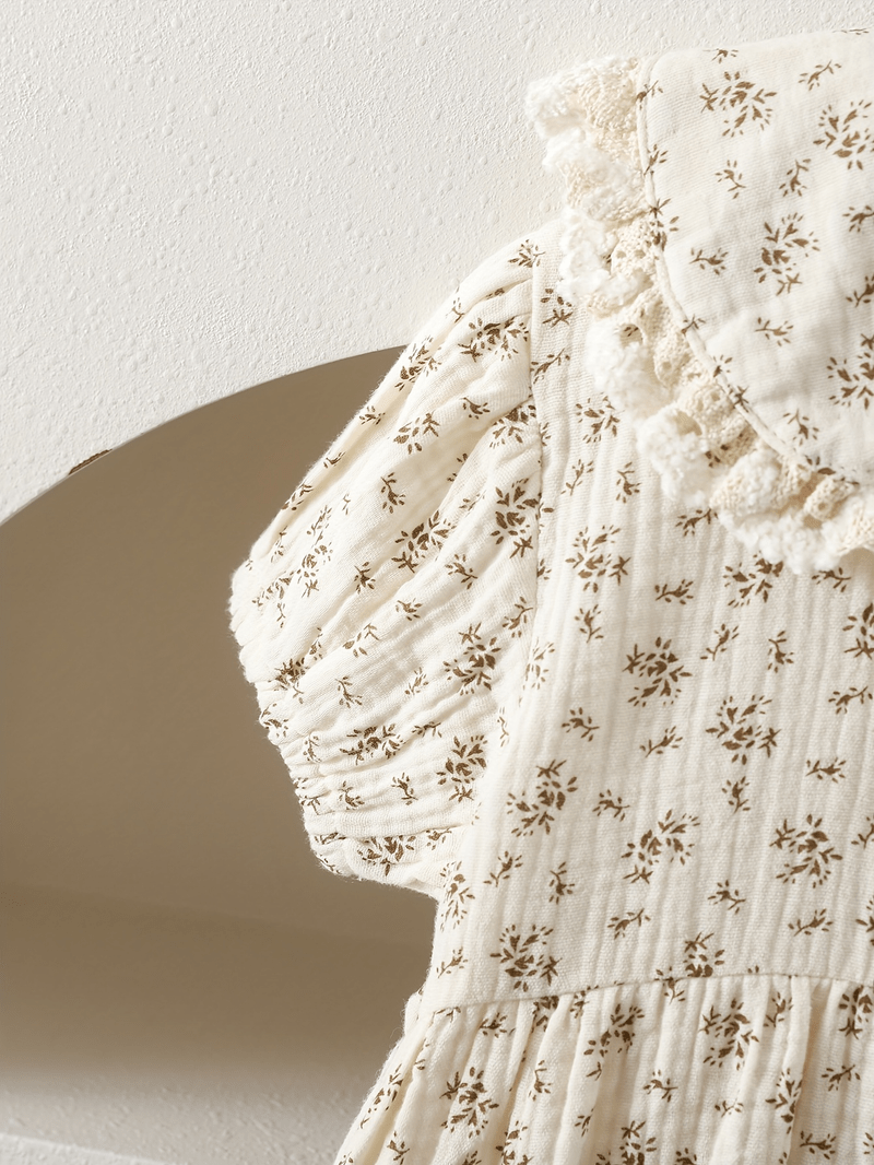 Mädchen Sommerkleid Midi Baumwolle Blumenprint