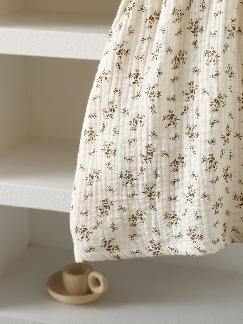 Mädchen Sommerkleid Midi Baumwolle Blumenprint