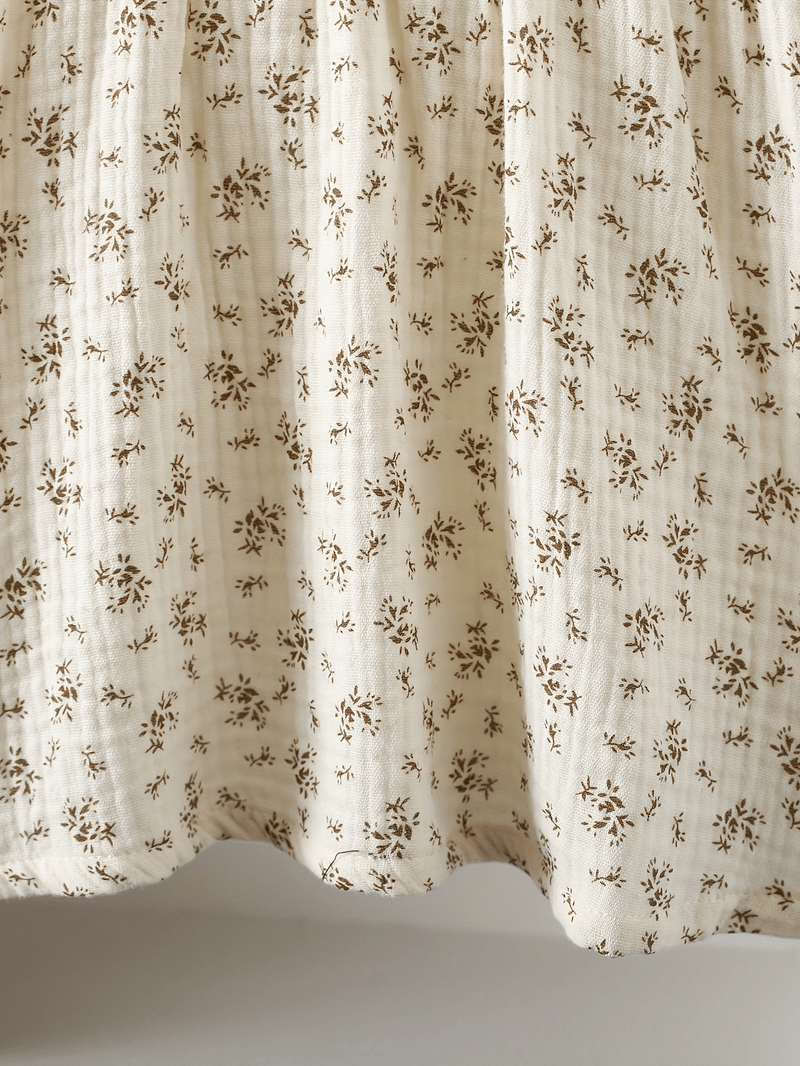 Mädchen Sommerkleid Midi Baumwolle Blumenprint
