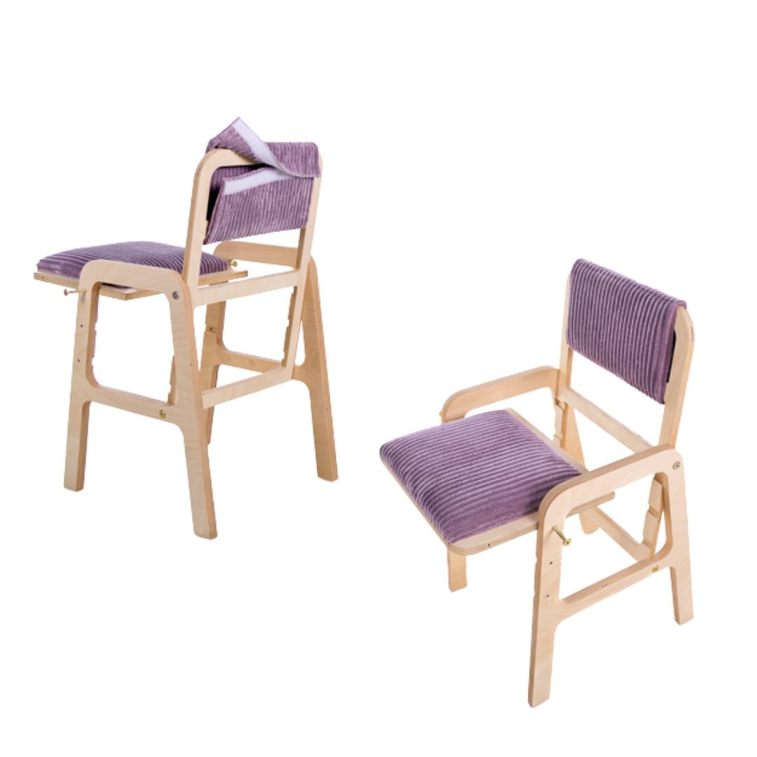 Adjustable Children Montessori Table and Chair Set Luula - Cannon Pink