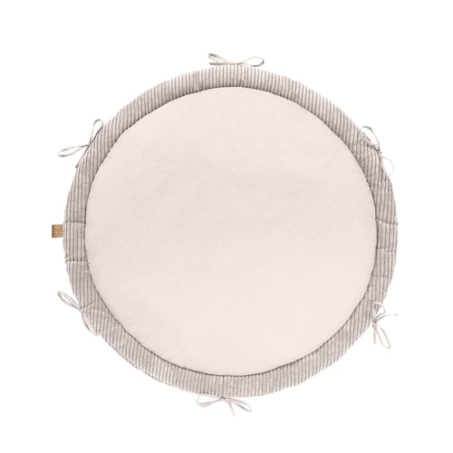 Baby Nest & Play Mat With Crib Bumper Braid - Vanilla