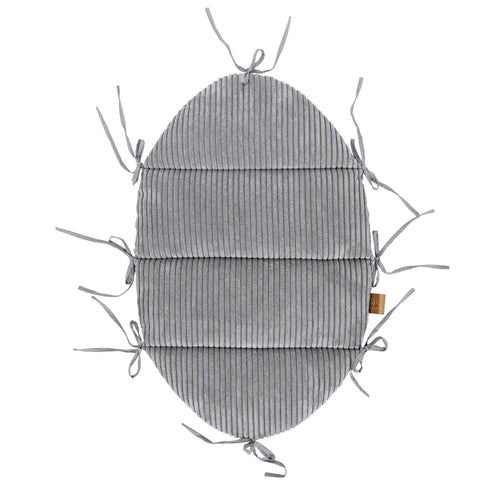 Baby Nest With Braided Bumper - Grey