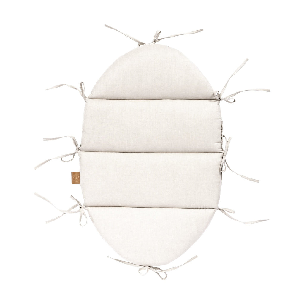 Baby Nest With Braided Bumper - Vanilla