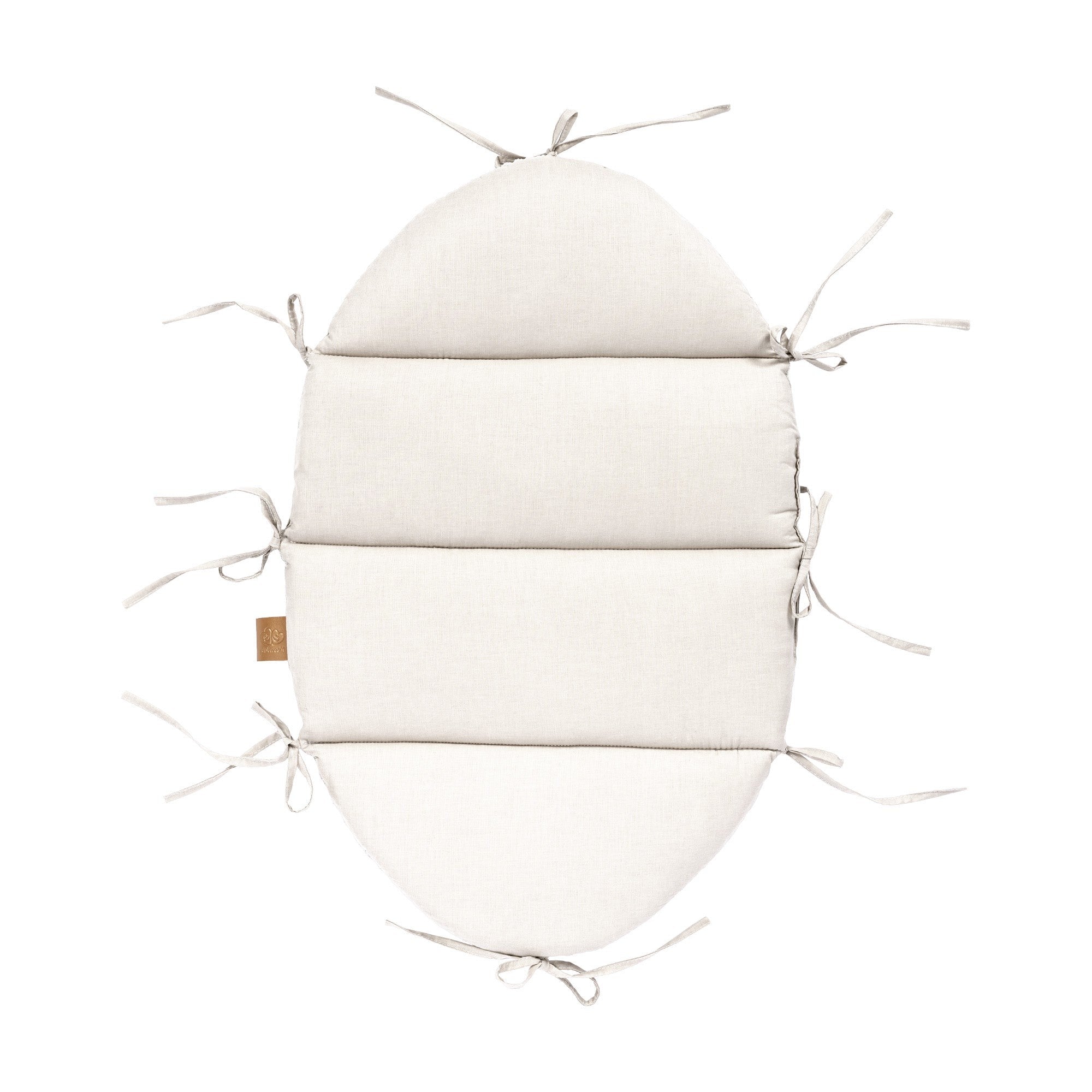 Baby Nest With Braided Bumper - Vanilla